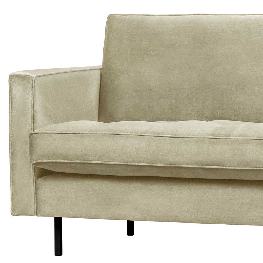 Dreisitzer Sofa in Graugrün Samtstoff - Vontada