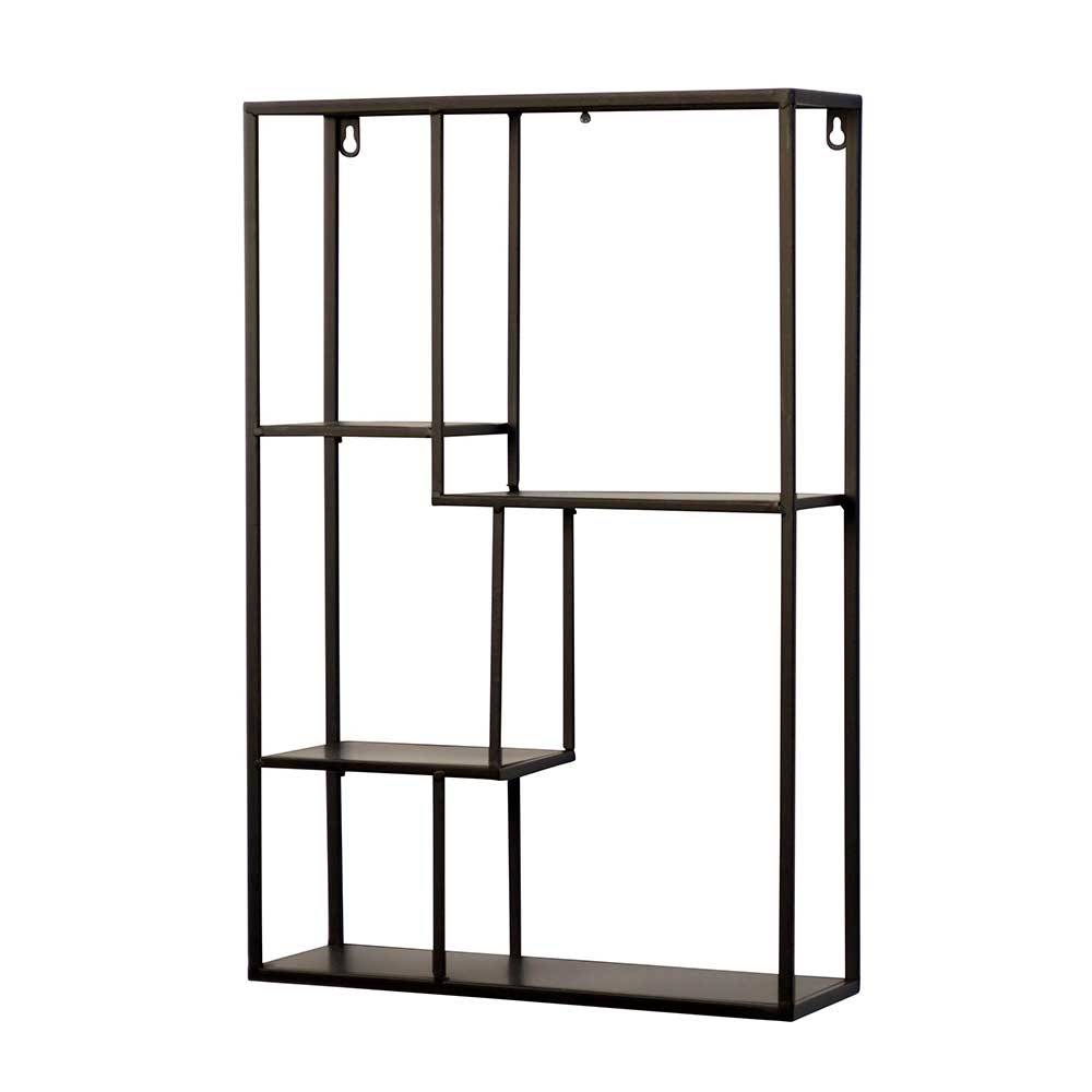 Industrial Hängeregal in Schwarz - 40x60x12 cm - Limburg