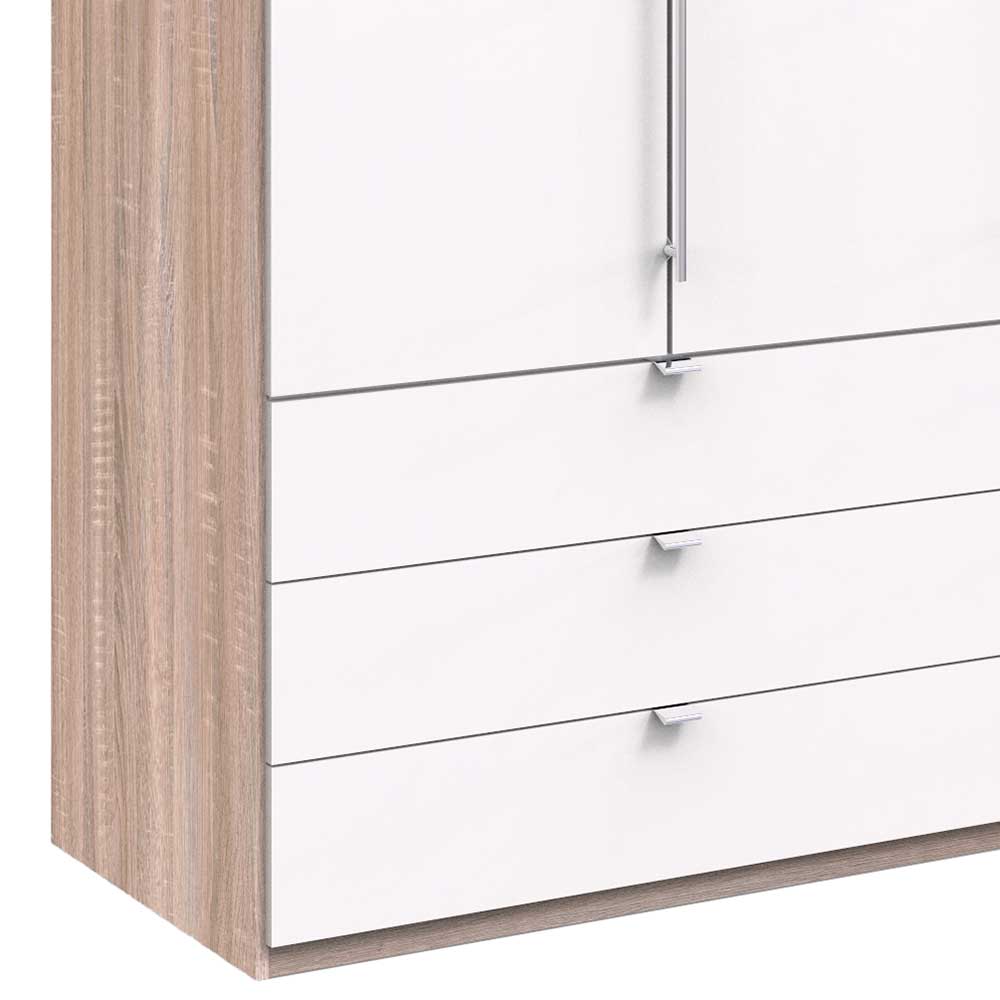 Kleiderschrank mit 150cm Breite in Weiß - Vaclyn