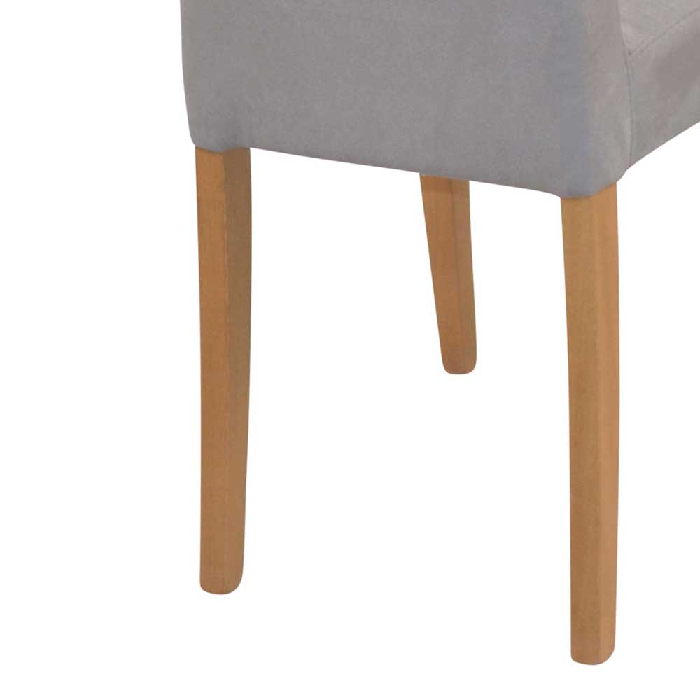 Esszimmerstühle in Taupe Microfaser - Justina (2er Set)
