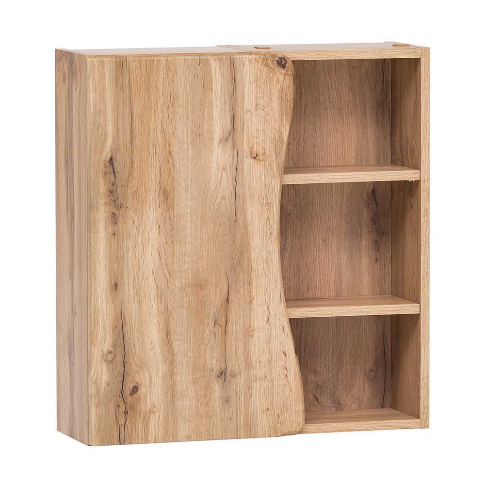 Holzdekor Badmöbel mit Naturkante - Tofias (fünfteilig)