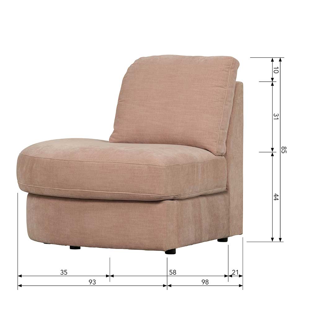 1-Sitzer Sofa Modul mit Rundung links - Iliana