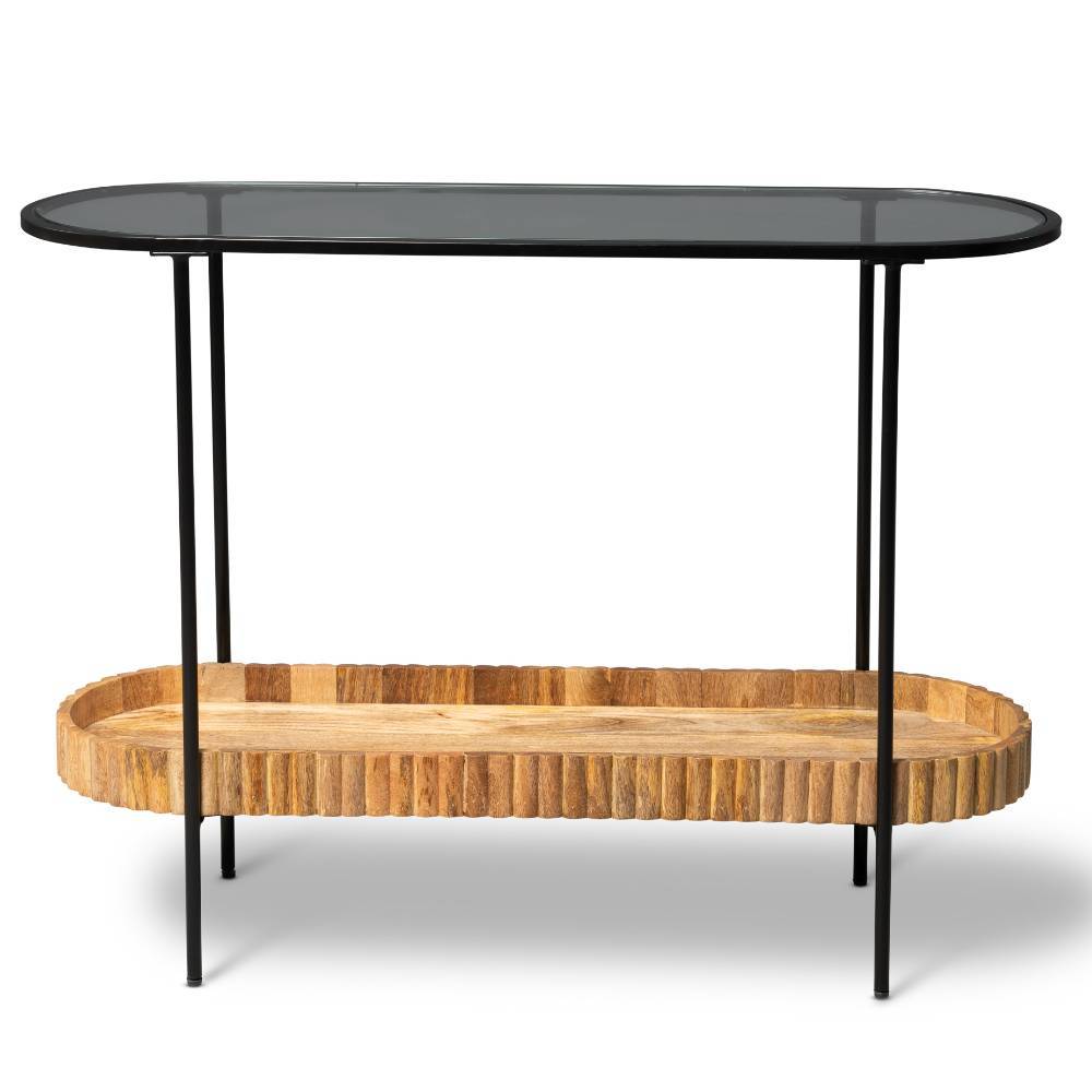 Design Konsolentisch mit Glasplatte - Luzanos