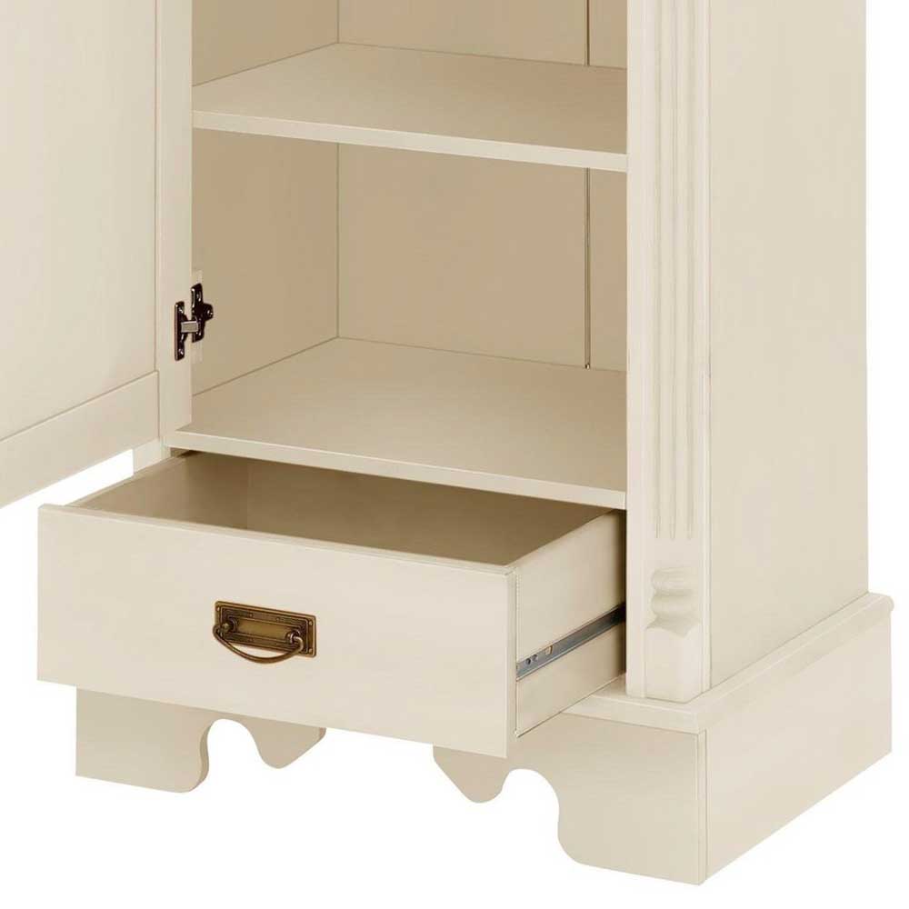 70x203x45 Landhaus Vitrine in Creme - Rospus