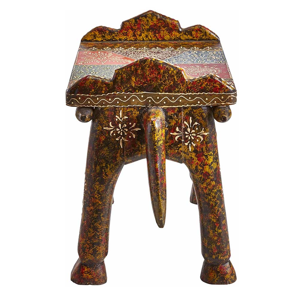 Ethnostyle Hocker in Pferde Optik - Adrian