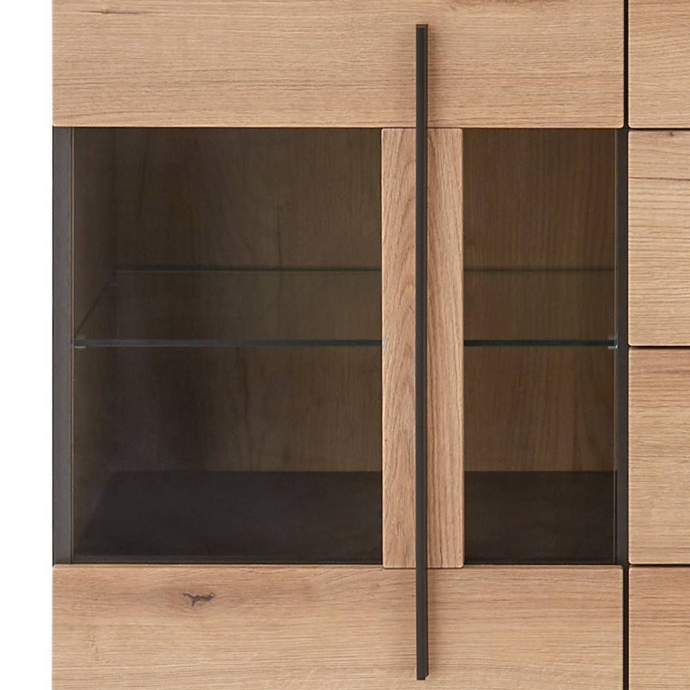 Sideboard Vitrine in Eiche Dekor - Brocus
