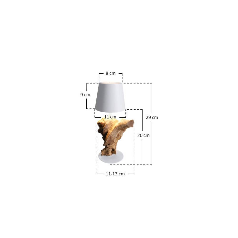 Aufladbare LED-Tischleuchte in Weiß - One