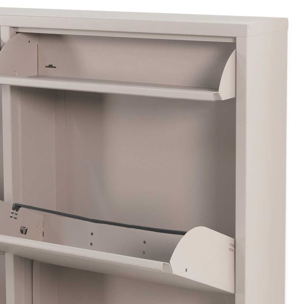 Metall Schuhschrank in Taupe - Ruven