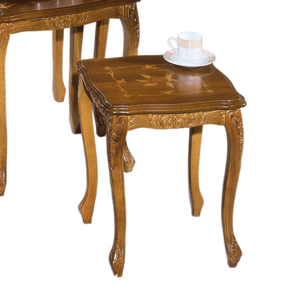 Drei Beistelltische mit Intarsien Magari italienisches Design (dreiteilig)