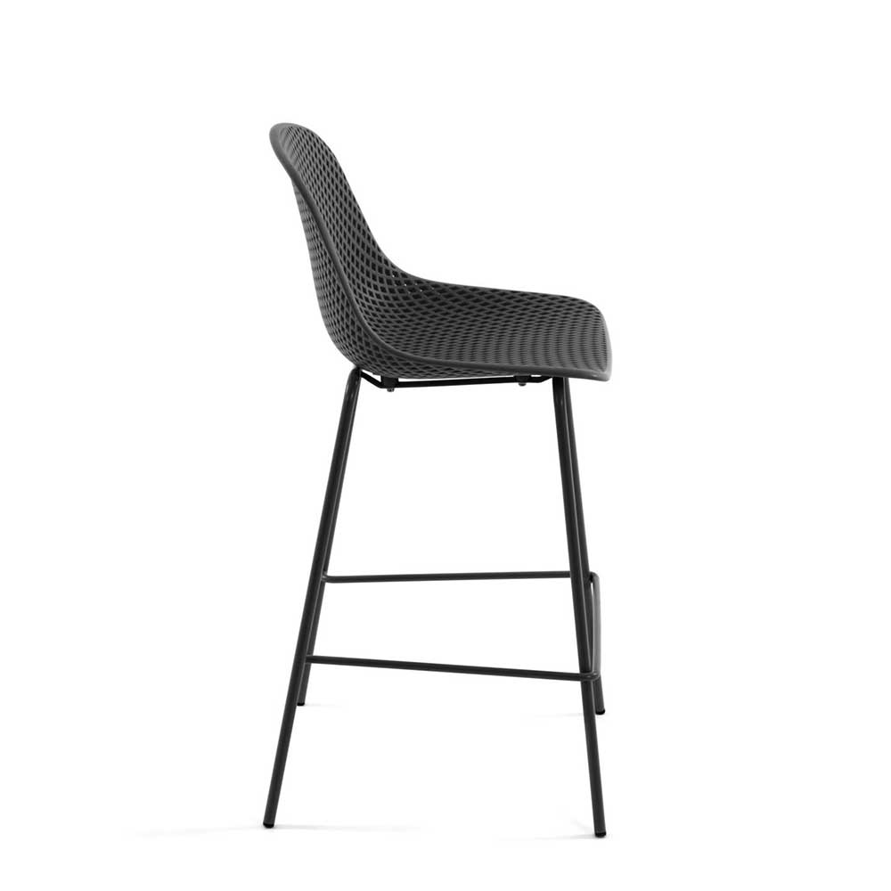 Design Barstühle mit Sitzschale gelöchert - Locca (4er Set)