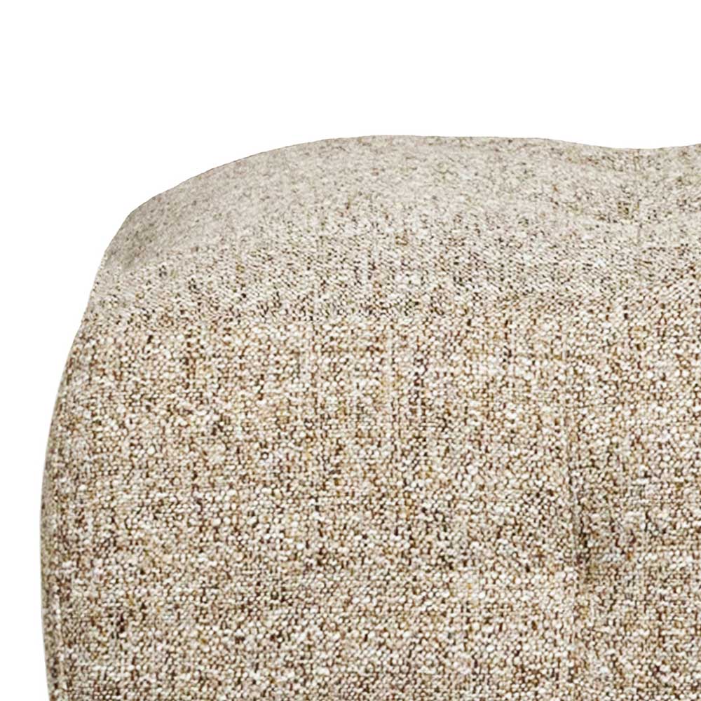 Strukturstoff Hocker in Beige - Pantras