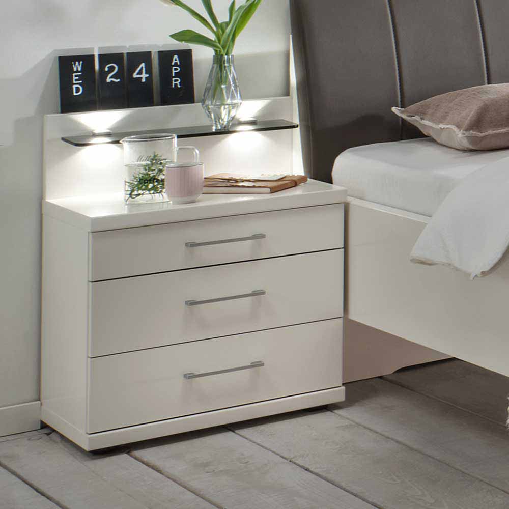 Komplett Schlafzimmer Ronis mit Einzelbett in Komforthöhe (fünfteilig)
