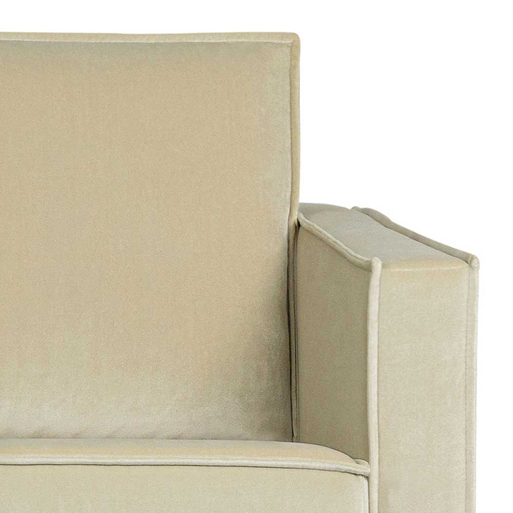 Retro Couch aus Samt in Graugrün - Vontada