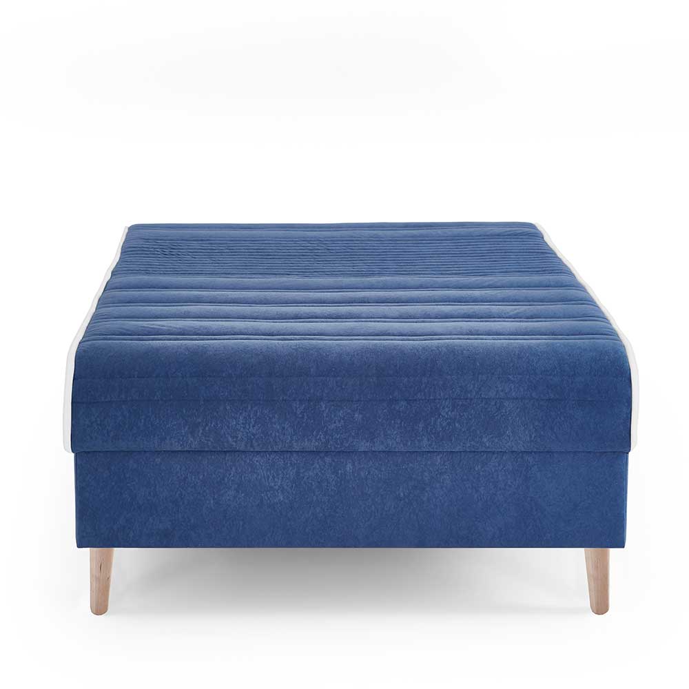 Verstellbare Daybed Polsterliege in Blau Samt - Blackbird