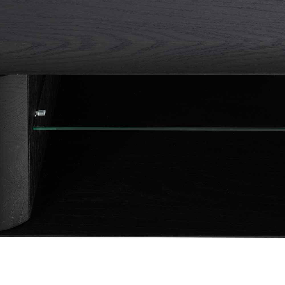 Eiche TV Lowboard in Schwarz geölt - Janeira