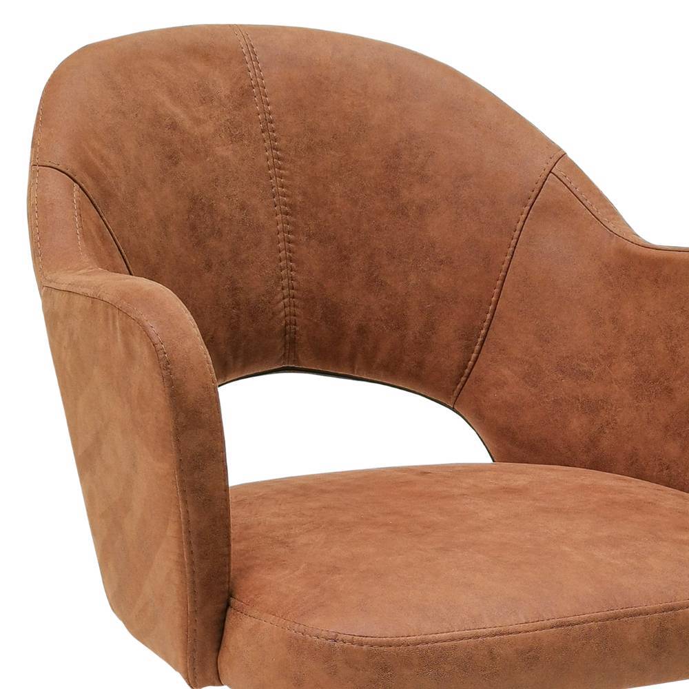 Design Esszimmersessel in Cognac Braun - Oseidon