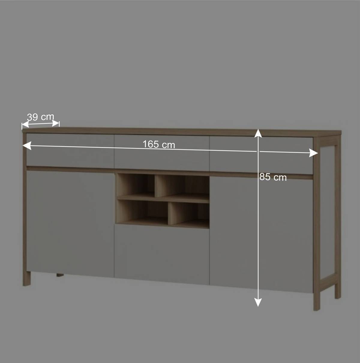 150 cm Wandboard in Eiche Dekor - Ovidio