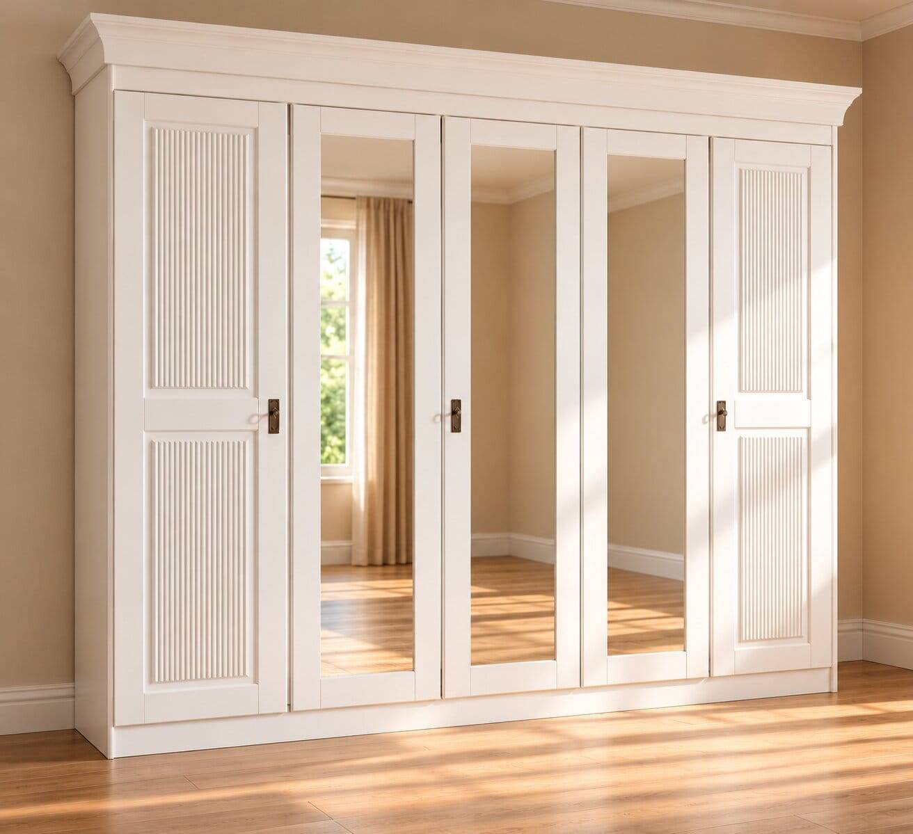 5-türiger Kleiderschrank im Modern Country Style - Kazanova