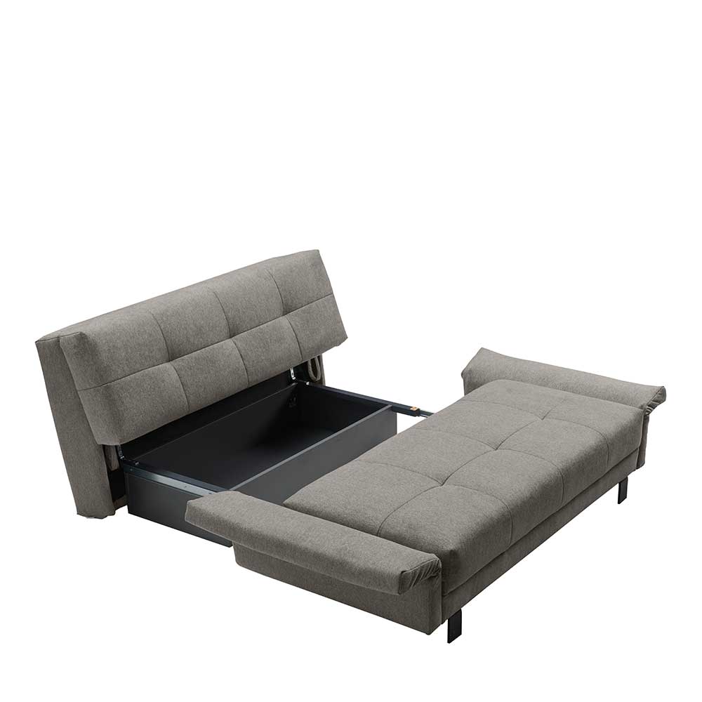 Faltsofa in Grau Stoffbezug - Ominikana