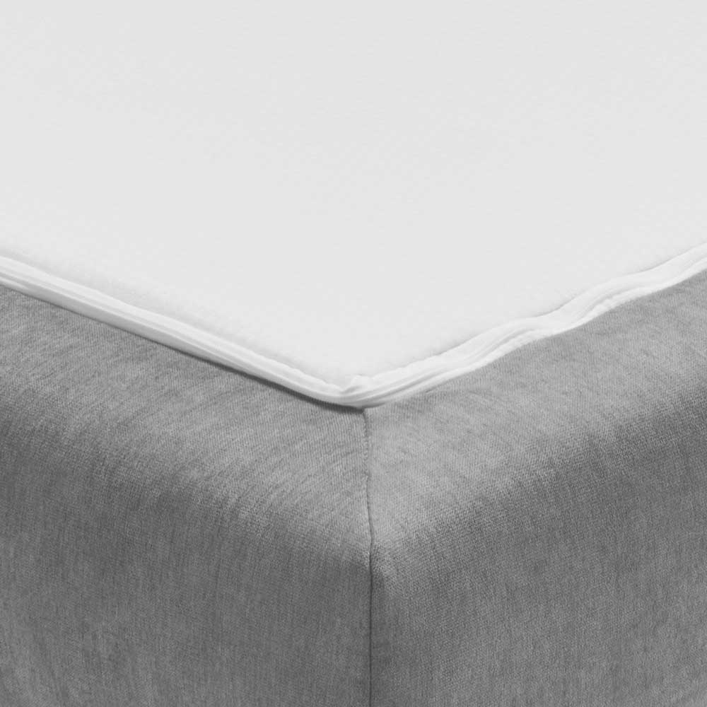 Dreisitzer Bettcouch in Grau und Eiche - Uvaiano
