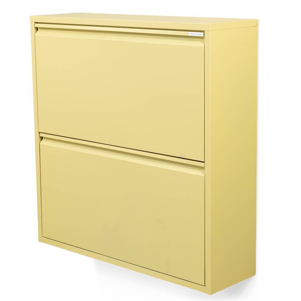 2-Klappen-Schuhschrank in Gelb - Rupicon