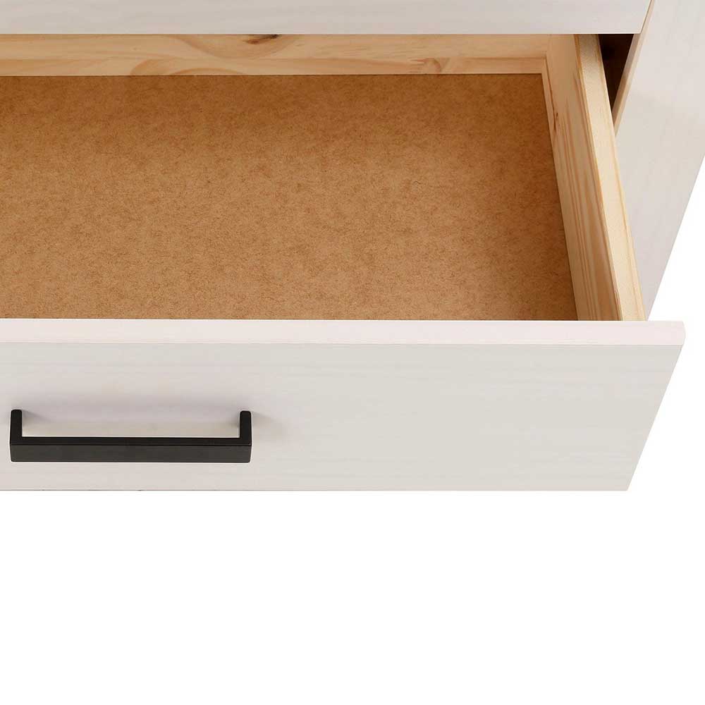 75x170x35 cm Landhaus Schrank in Weiß - Manduza