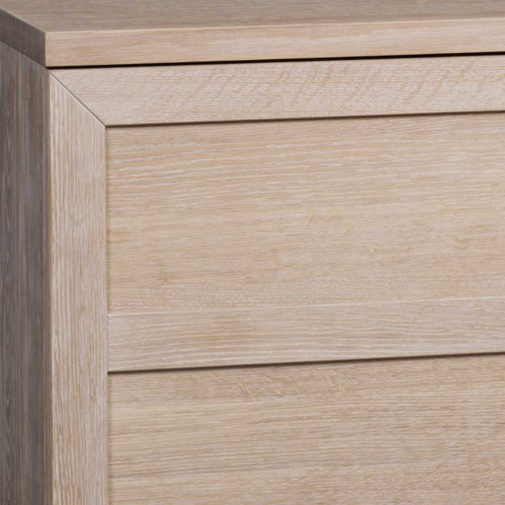 160x75x41 White Wash Kommode aus Eiche - Myras I