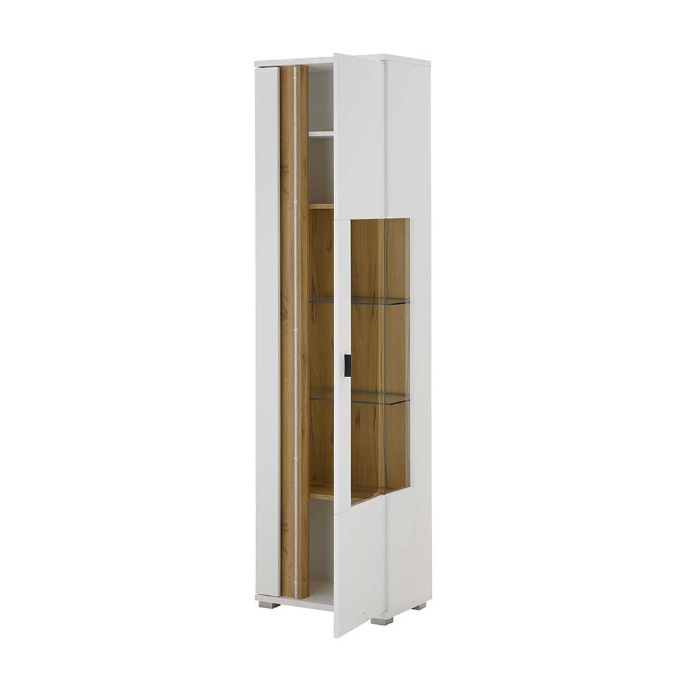 Vitrine mit LED Licht und Metallgriff - Racelyn
