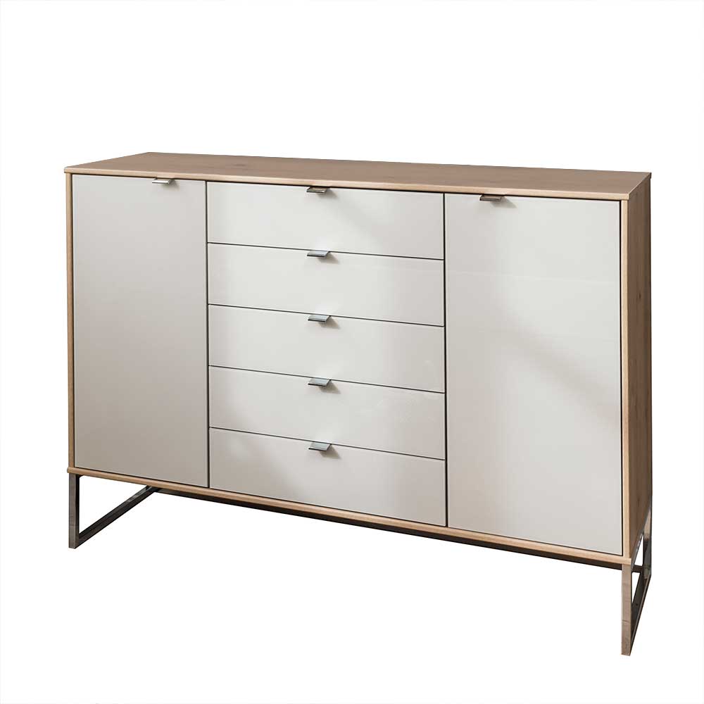 141x105x43 Sideboard in Beige Glas - Crascanu