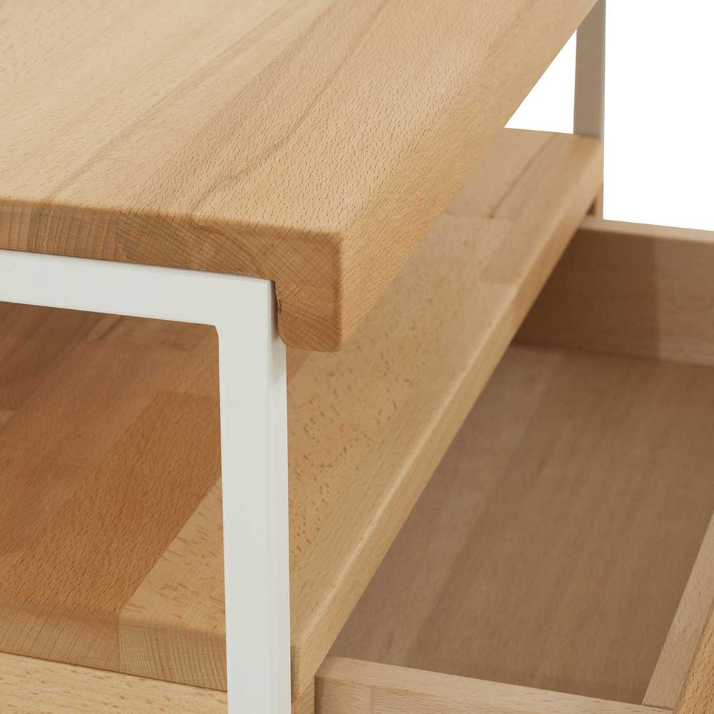 Einzelbett Luciane aus Kernbuche Massivholz (zweiteilig)