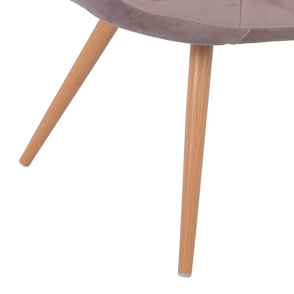 Moderner TV Sessel in Rosa Samtstoff - Montreal