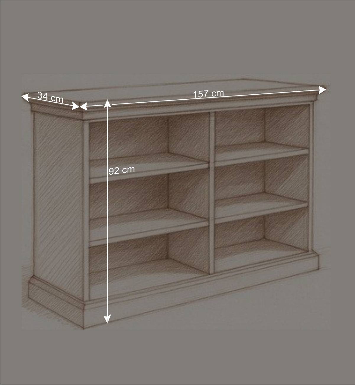 157x92x34 Breites Regal mit sechs Fächern - Kimms