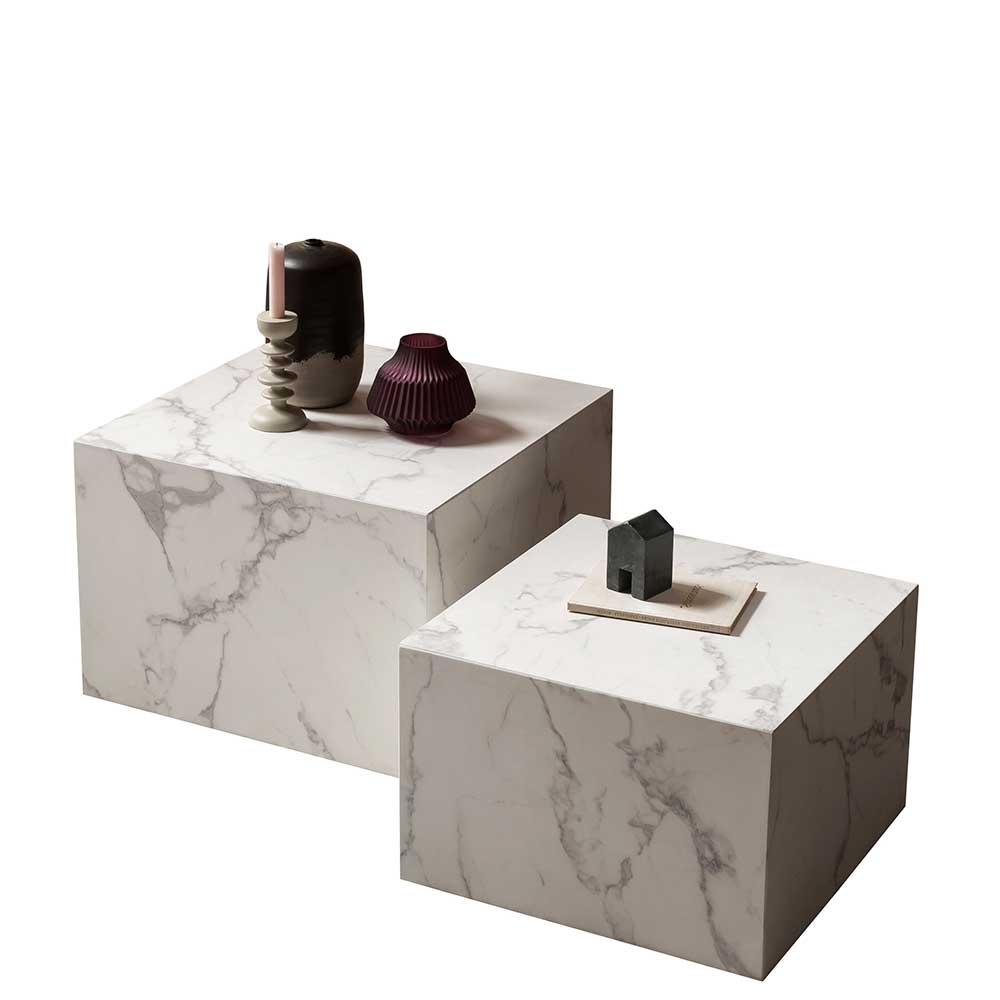 Zweisatz-Tisch in Block-Form - Teresa (zweiteilig)
