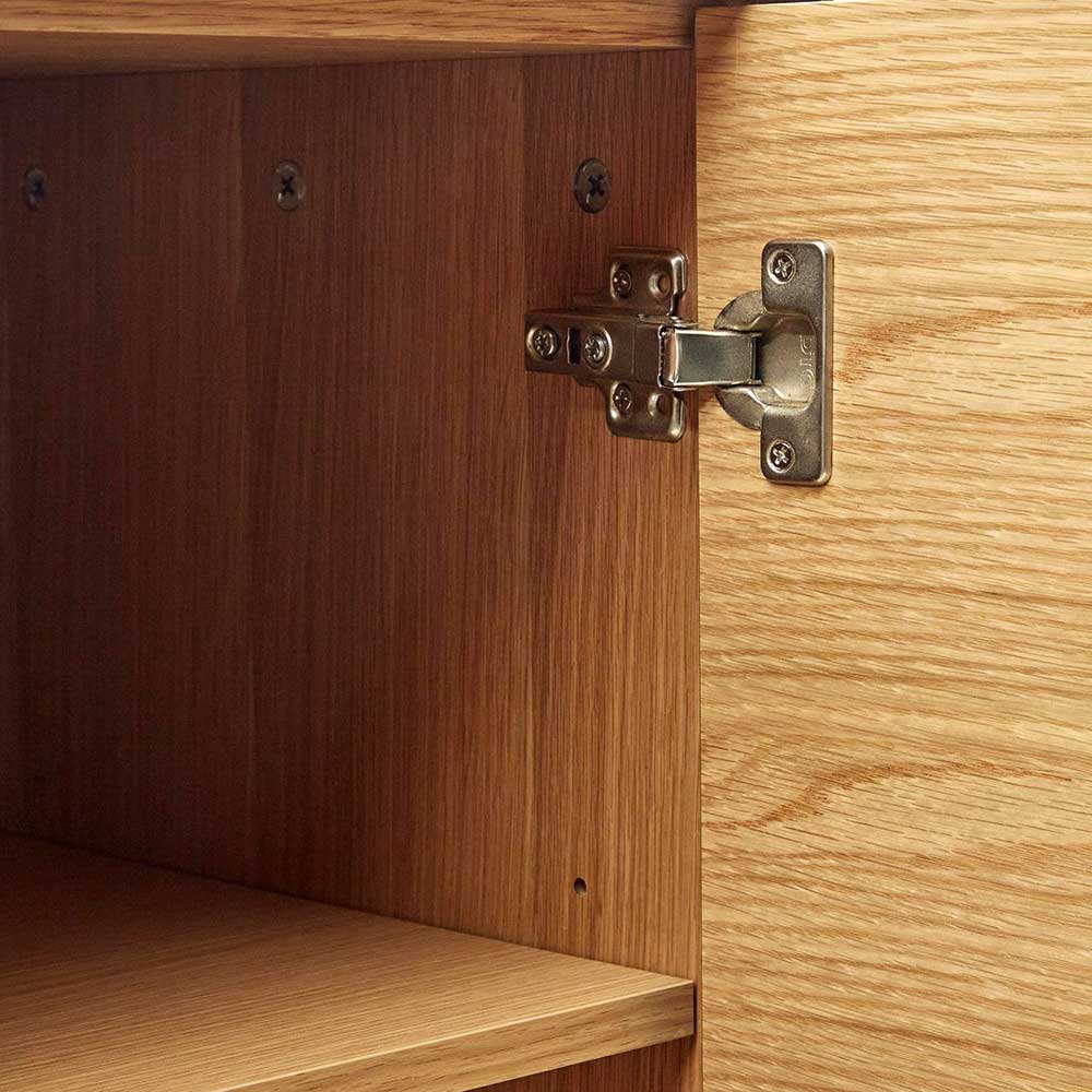 Türen-Kommode in Eichefarben und Anthrazit - Utperio
