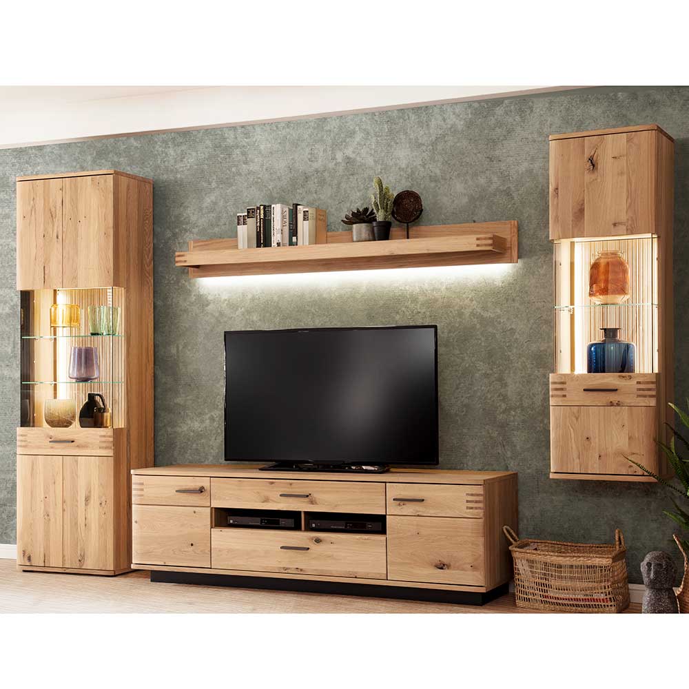 TV Wohnwand Möbel als Set - Crupean (vierteilig)