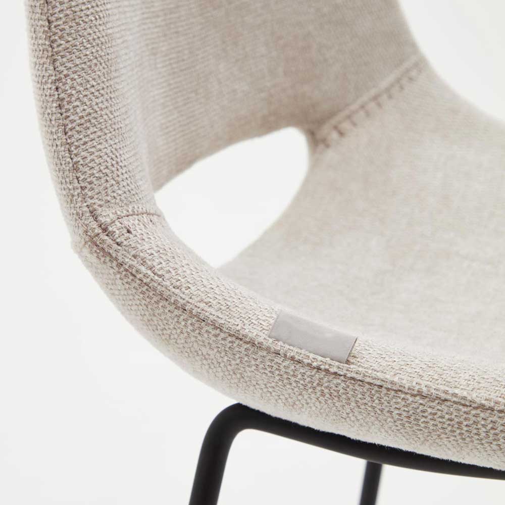Design Barstühle in Beige & Schwarz - Heats (2er Set)