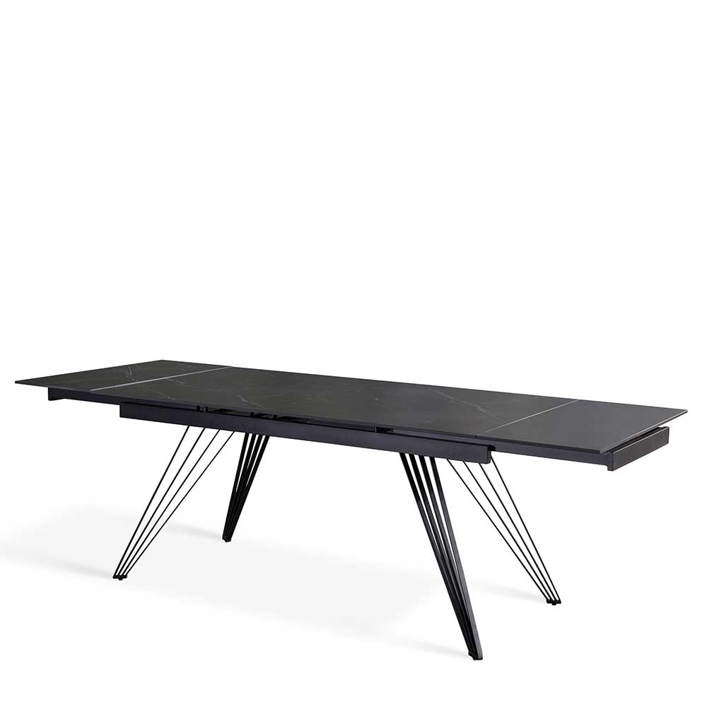 Designer Esstisch aus Keramik Marmor Schwarz - Eleri