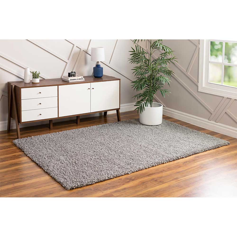 Teppich mit Hochflor in Hellgrau - Sirias