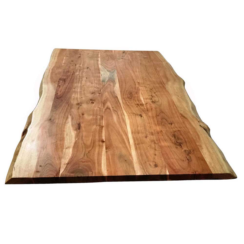 Tisch mit Holzplatte mit natürlicher Kante - Andy