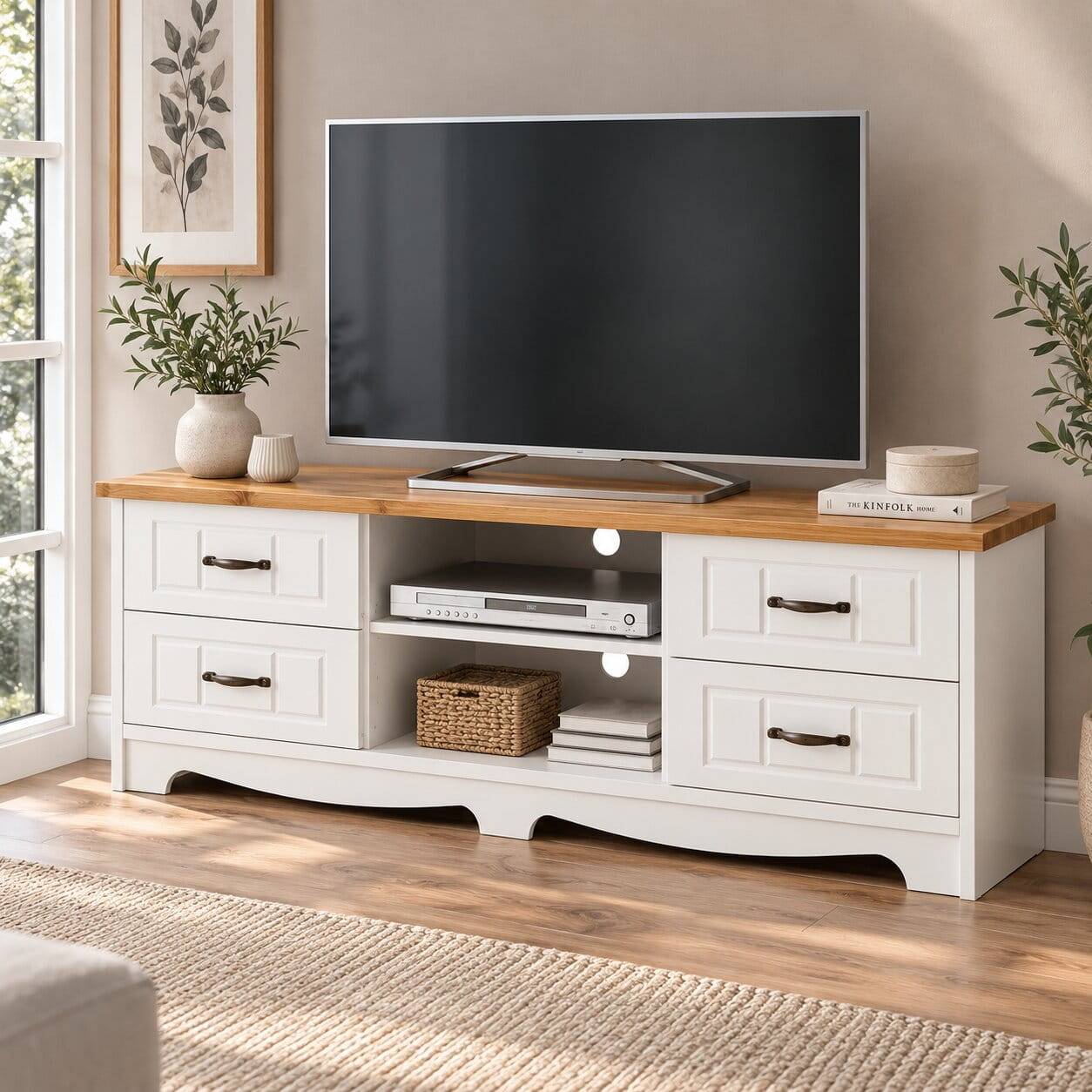 Landhaus TV Bank mit Schubladen - Ribeiro