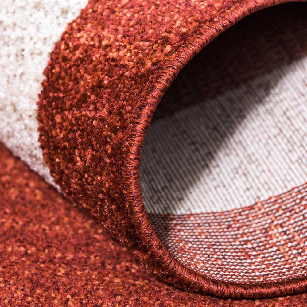 Kurzflor Teppich in Terracotta - Surin