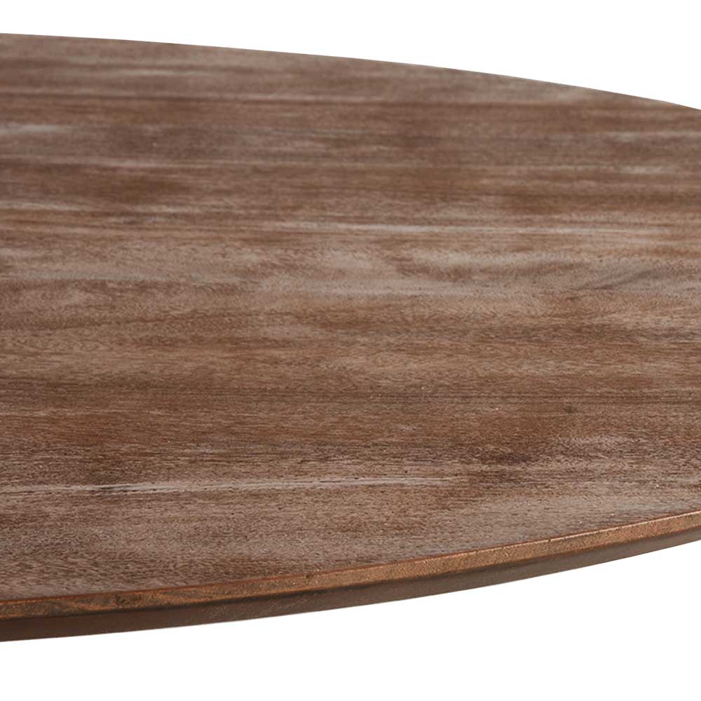 Mangoholz Esstisch mit 130 cm Durchmesser - Emzanua