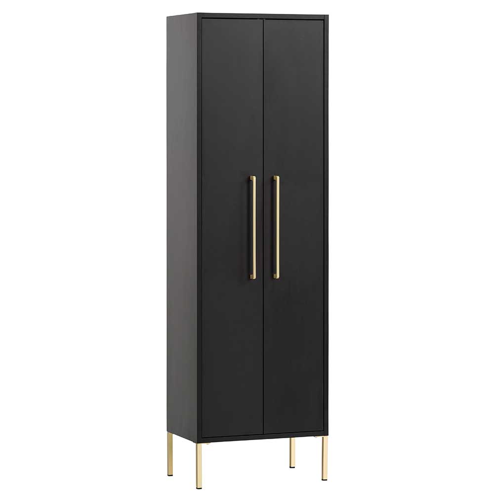 Badeinrichtung in Schwarz & Gold - Vulcanisa (fünfteilig)