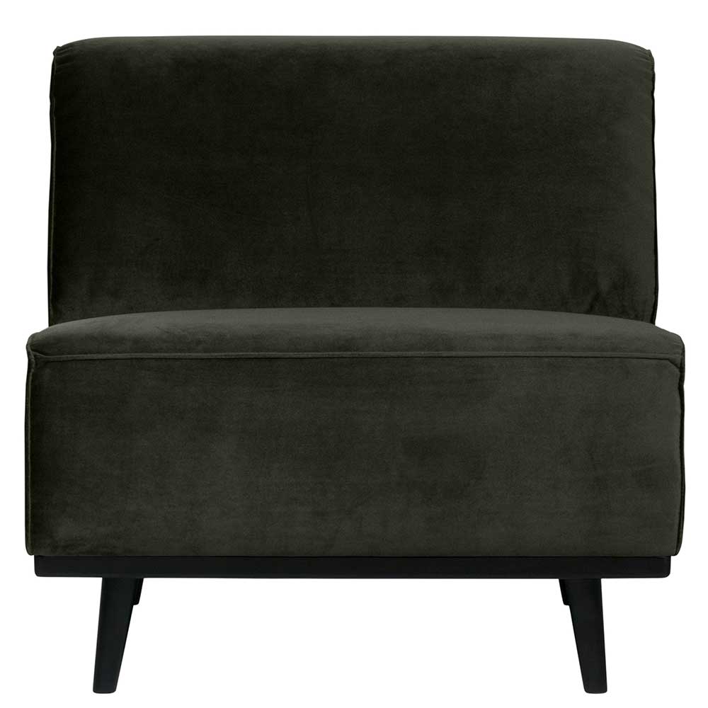 Samt Couch-Element in Dunkelgrün - Alexton