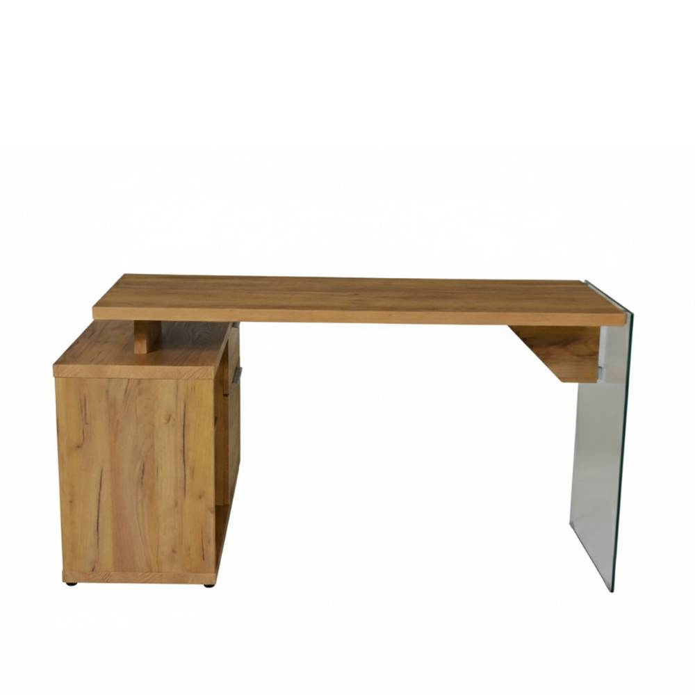 Design-Schreibtisch mit Seitenregal - Saloz