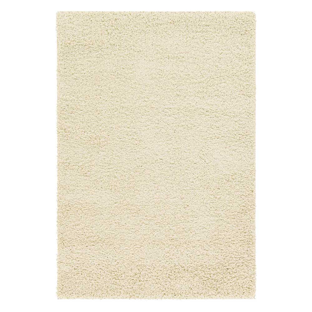 Teppich in Cremeweiß Hochflor - Ranica