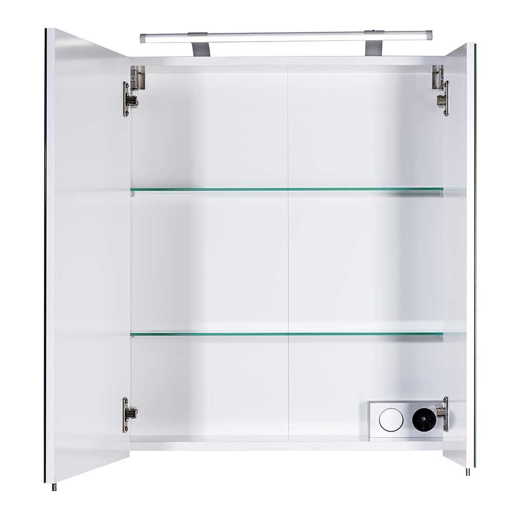 Badezimmer Spiegelschrank mit zwei Türen & LED - Bagaci