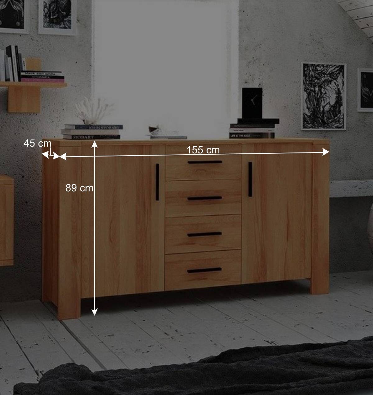 Kernbuche Sideboard Mosniak aus massiv geölt