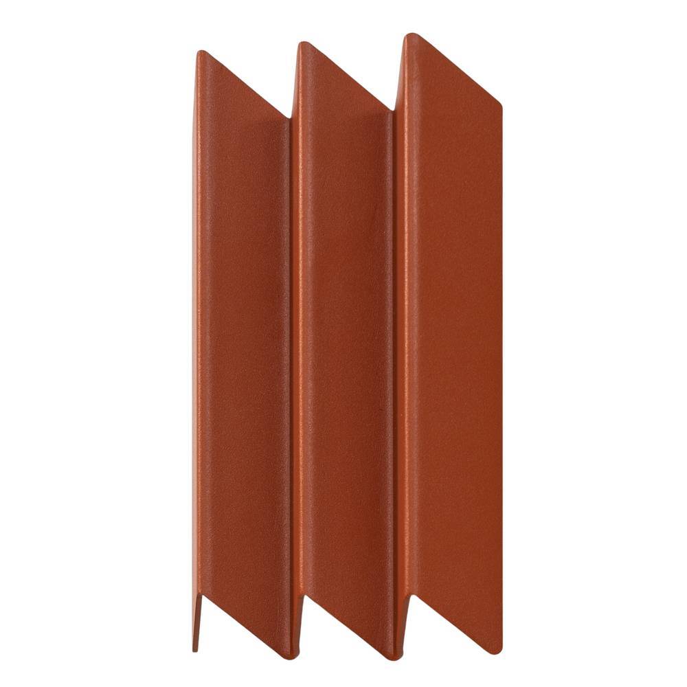 Moderne rotbraune Designgarderobe mit einzigartigem Zickzack-Design an der Wand – Marie
