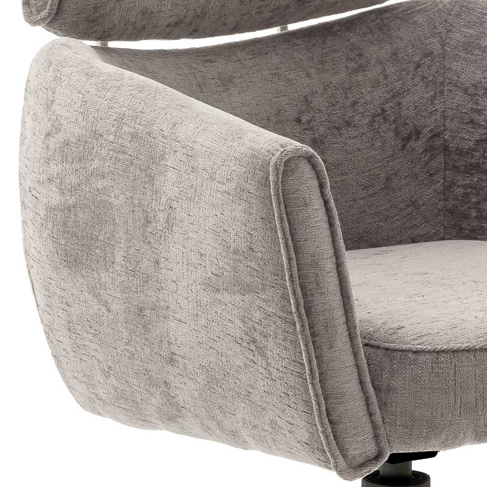 Drehbarer Esstischstuhl in Taupe - Linette (2er Set)